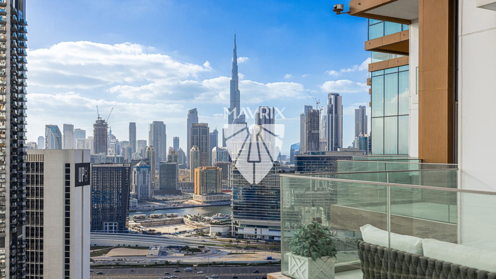 High Floor | Loft | Luxury Furnished | Burj View