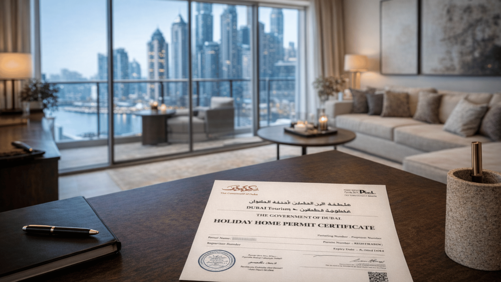 DTCM permit certificate required for short-term rental registration