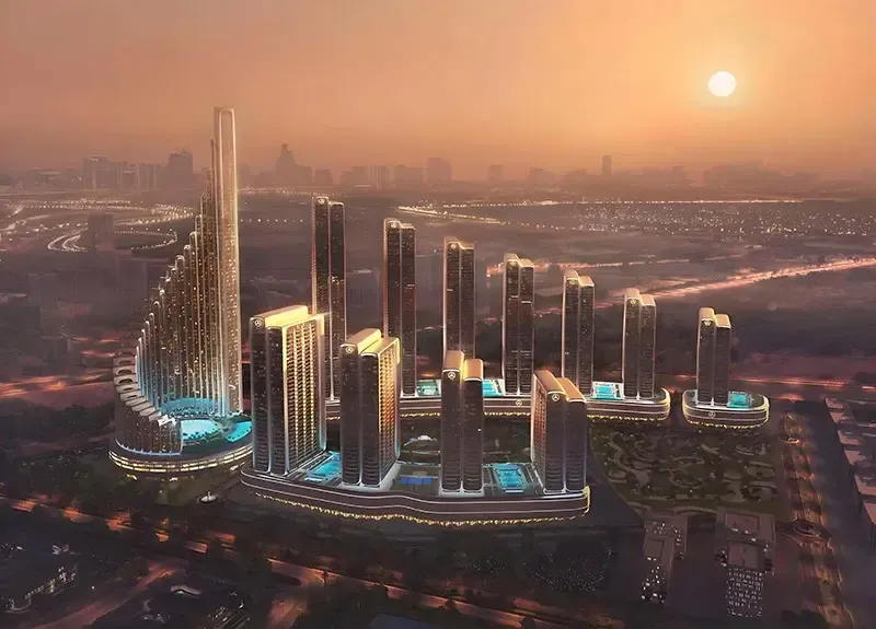Exterior view of Mercedes-Benz Places by Binghatti, Downtown Dubai