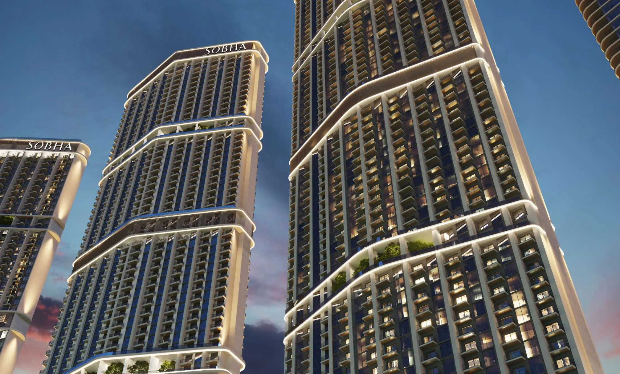 Residential towers at Riverside Crescent by Sobha Hartland