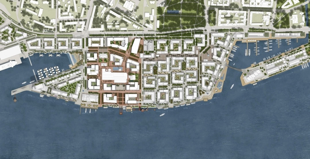 Riga Waterfront site masterplan diagram