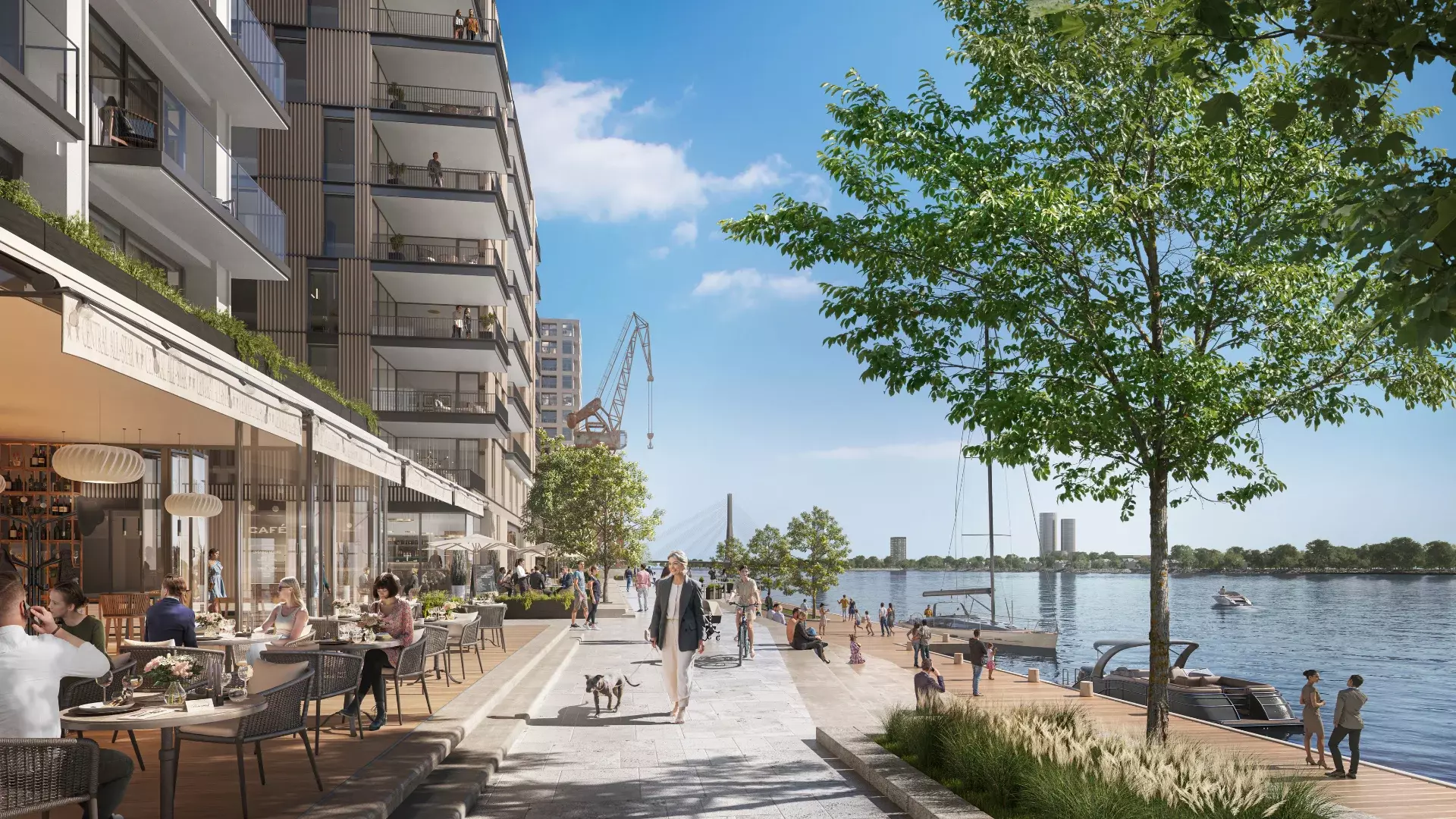 Riverside promenade at Riga Waterfront